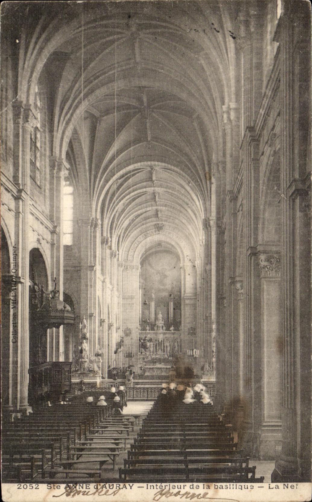 CPA Anne Interior Auray of the basilica Organ