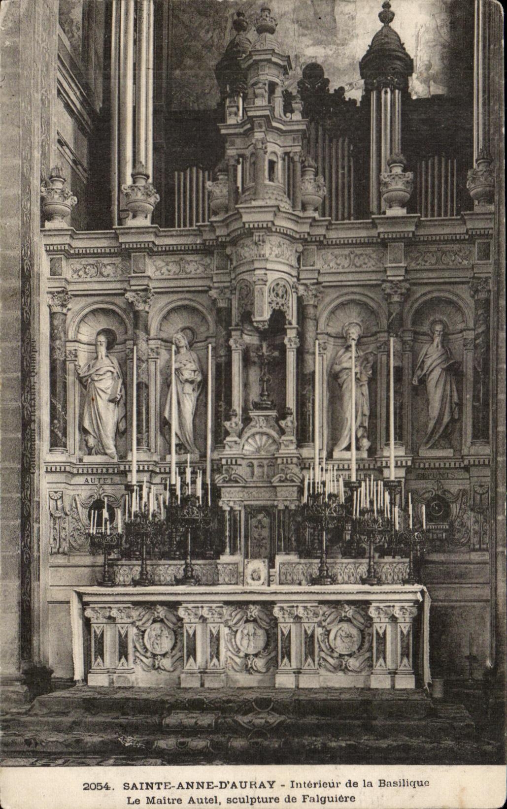 CPA Sainte Anne Interior Auray of the Basilica Maltre Aultre Furnace bridge sculpture of Falguiere Organ