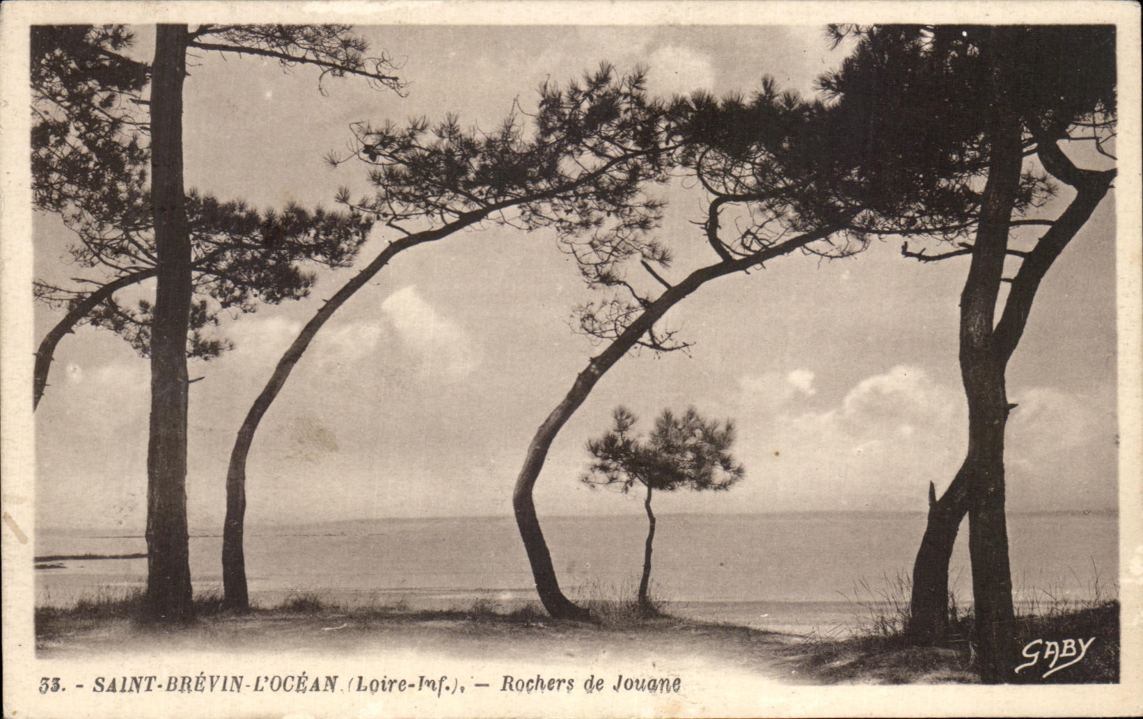Rocas del oceano de Brevin del santo de CPA de Jouane