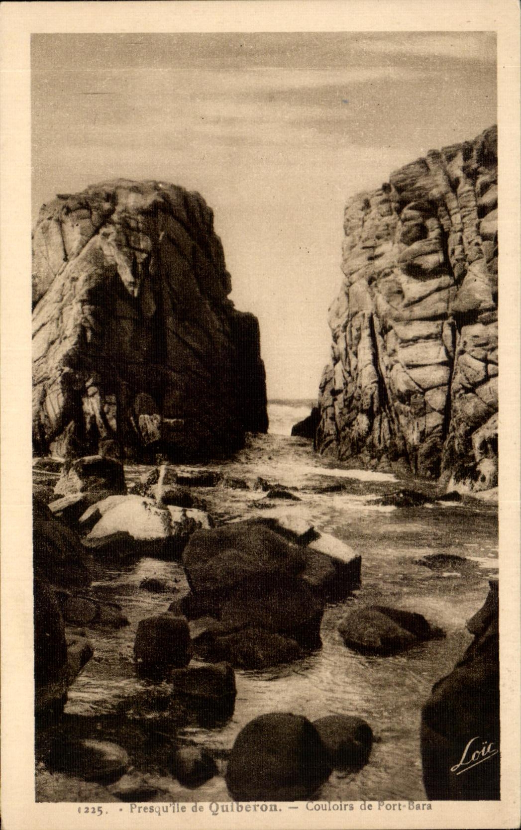 CPA Quiberon Presqu island of Clouloirs de Port Bara