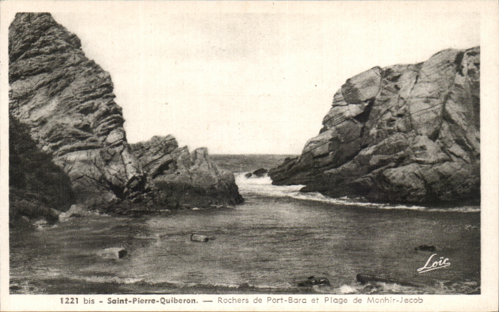 CPA Quiberon Saint Pierre Rocks of Bara Port and Plage of Monhir Jacob