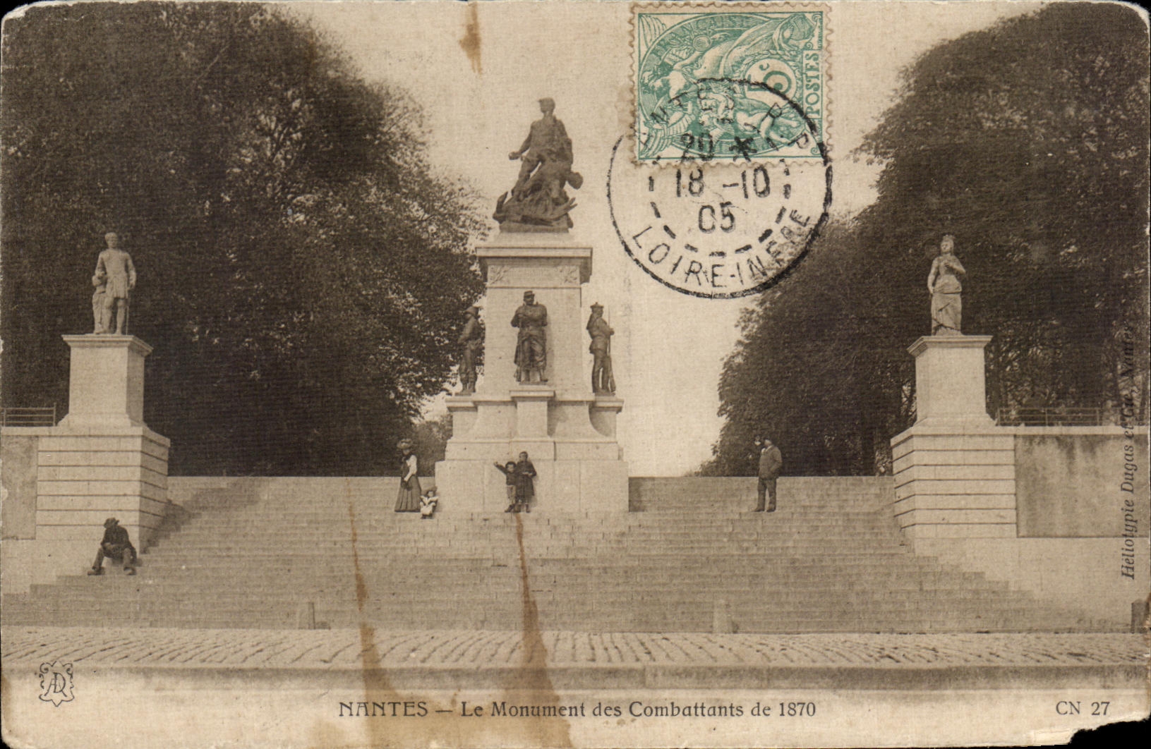 CPA Nantes the Monument of the Combatants of 1870