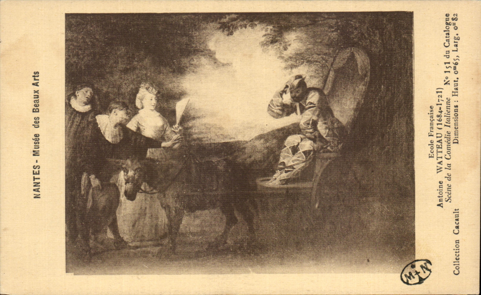 CPA Nantes Museum of Beautiful arts Watteau Scene of the Italian comedy