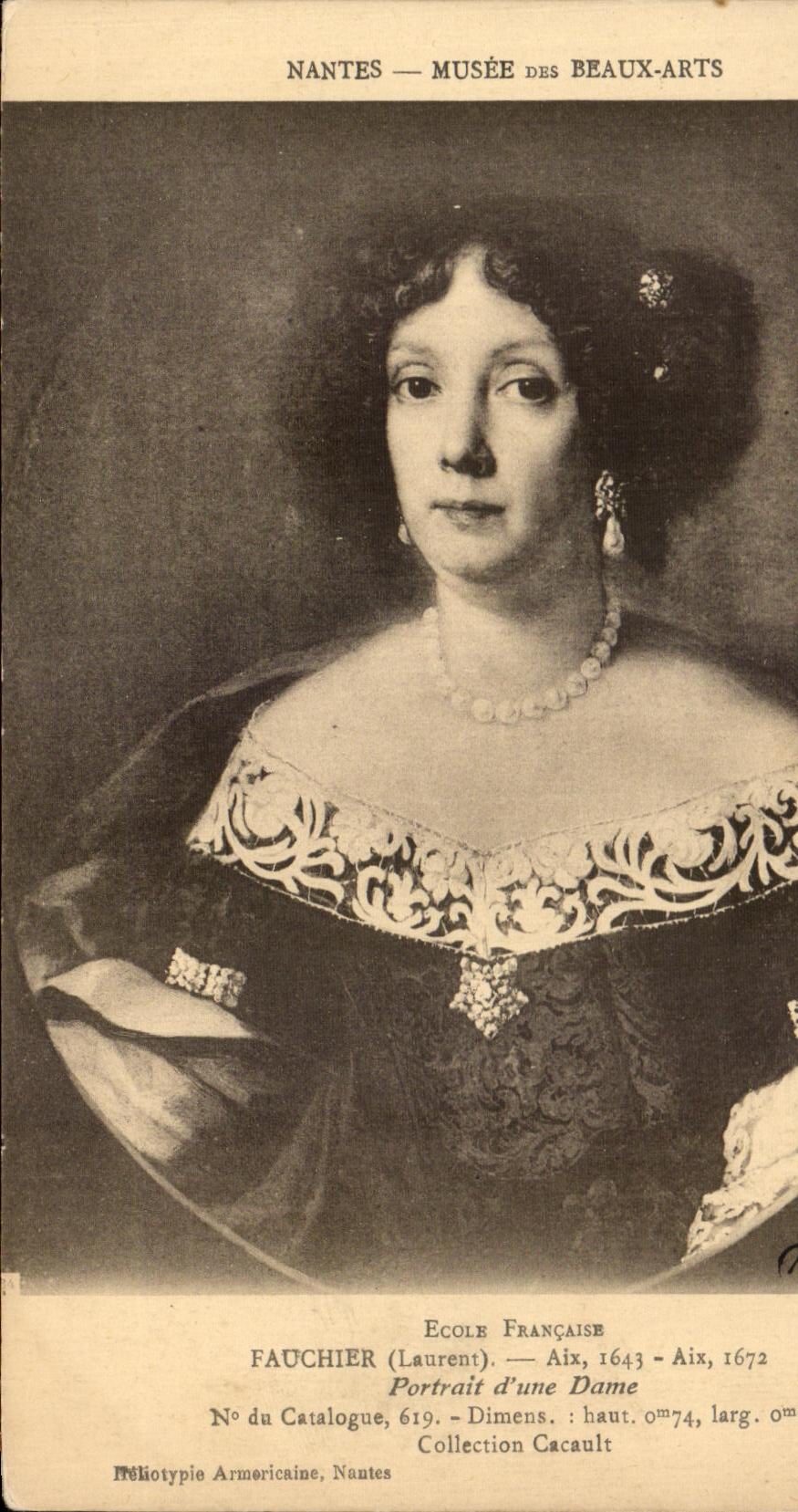 CPA Nantes Museum of the Beams Arts Fauchier Portrait a lady