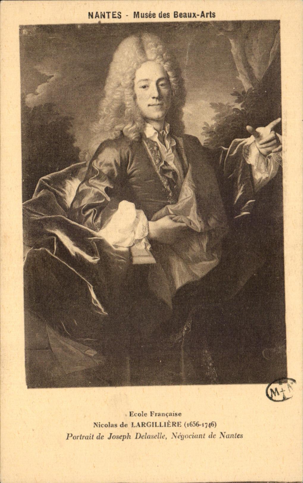 CPA Nantes Museum of Beautiful arts De Largilliere Portrait of Joseph Delaselle Negotiating of Nantes