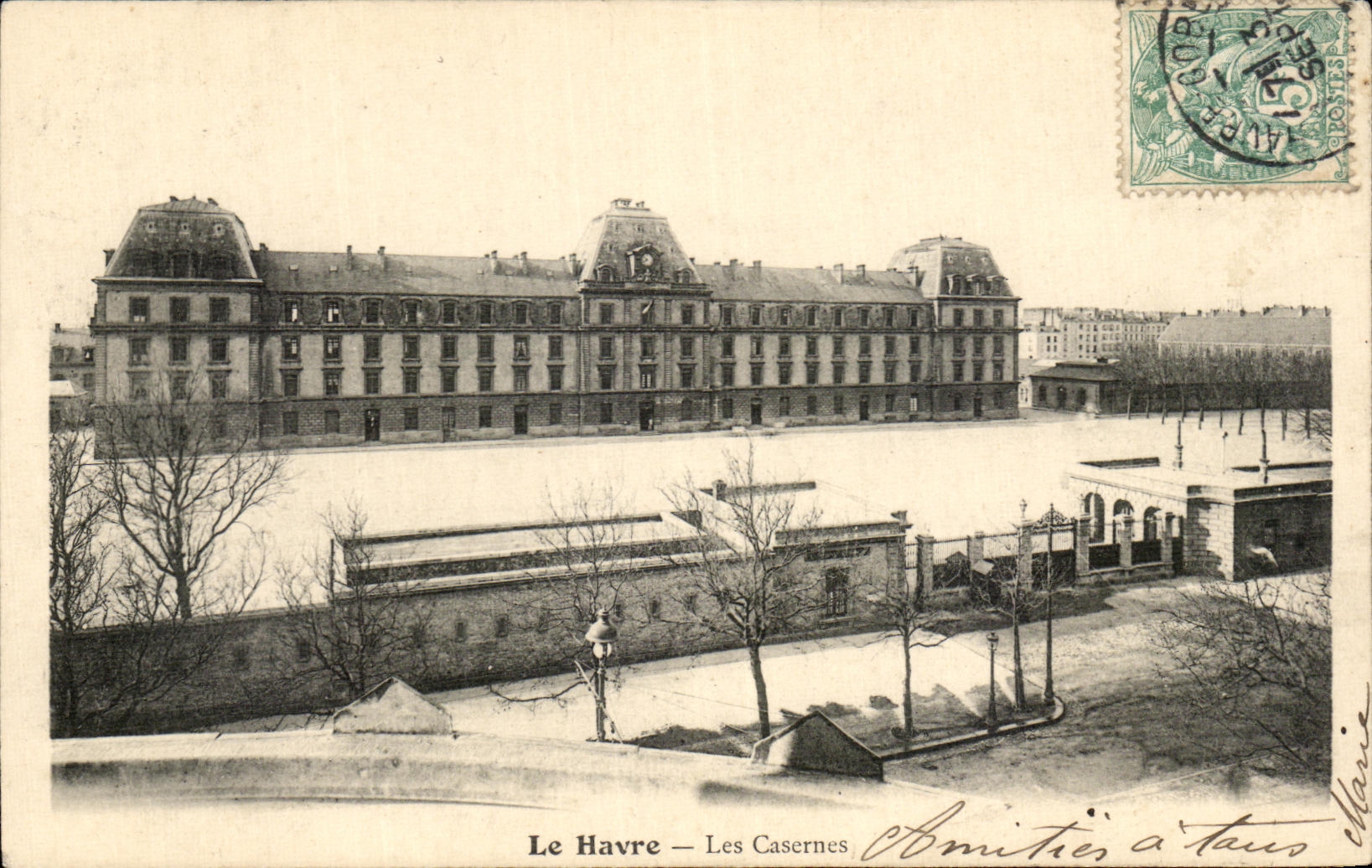 CPA Le Havre the Militaria Barracks