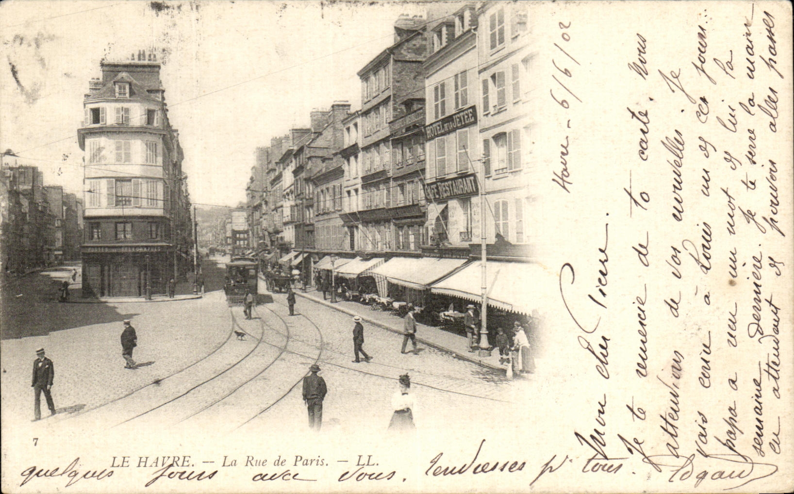 CPA Le Havre the Street of Paris Tram