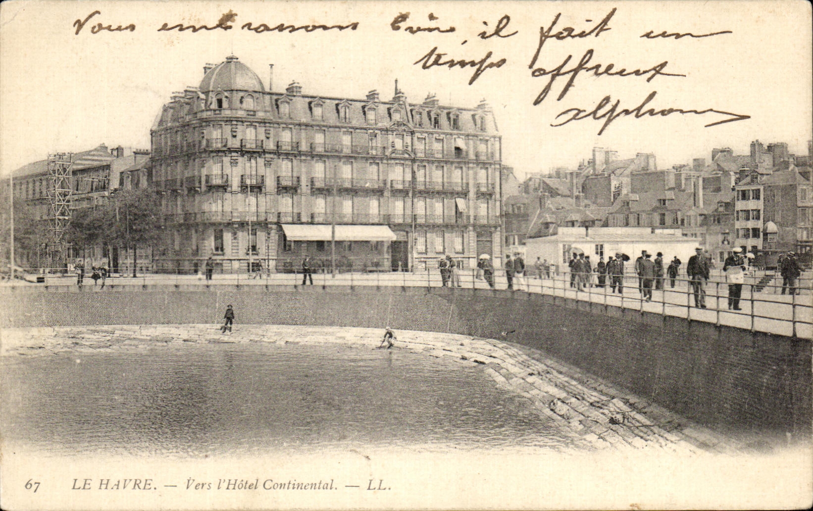 CPA Le Havre towards I Continental Hotel