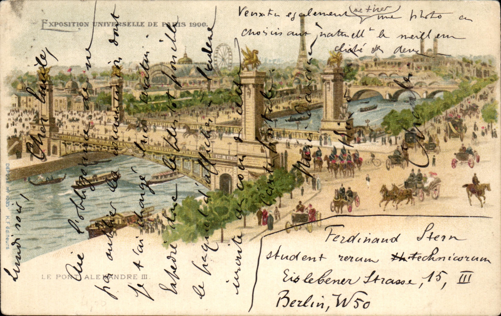 CPA Exposition universelle Paris 1900 Le pont Alexandre III