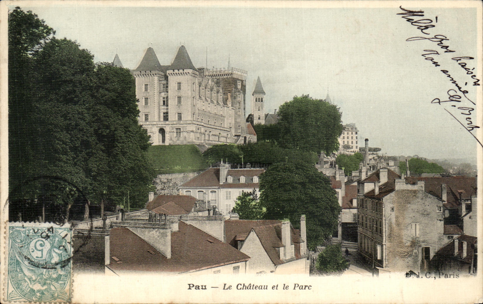 CPA Pau the Castle and the Park