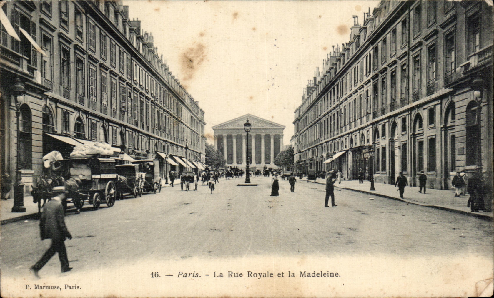 CPA Paris the Royal Street and the Madeleine