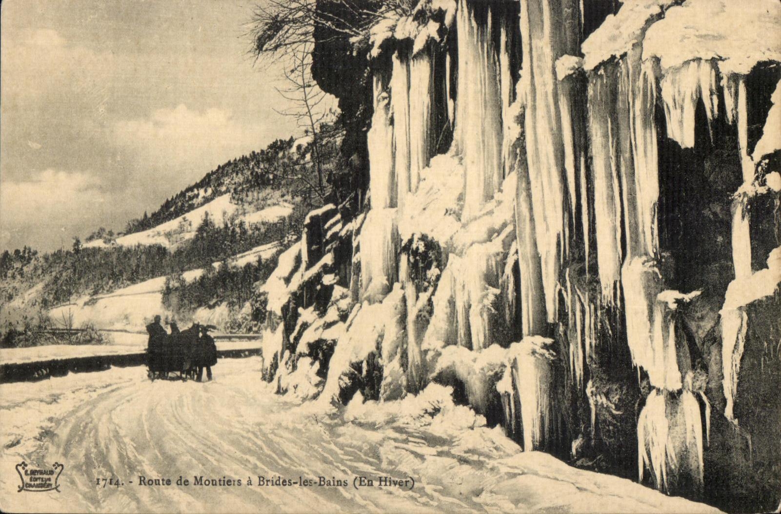 CPA Route of Moutiers has Brides les Bains (In Winter)