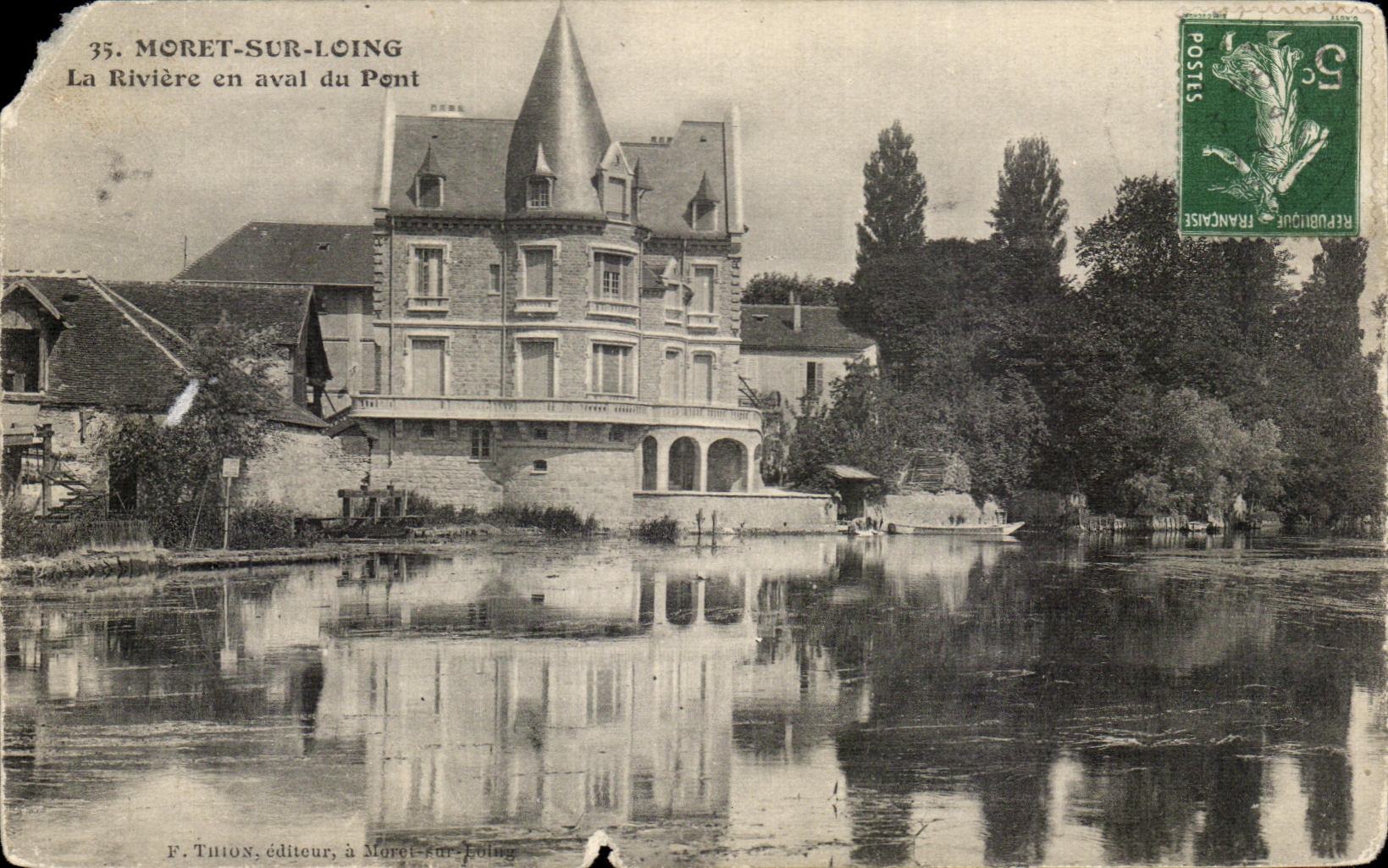 CPA Moret on Loing the River downstream from the Bridge