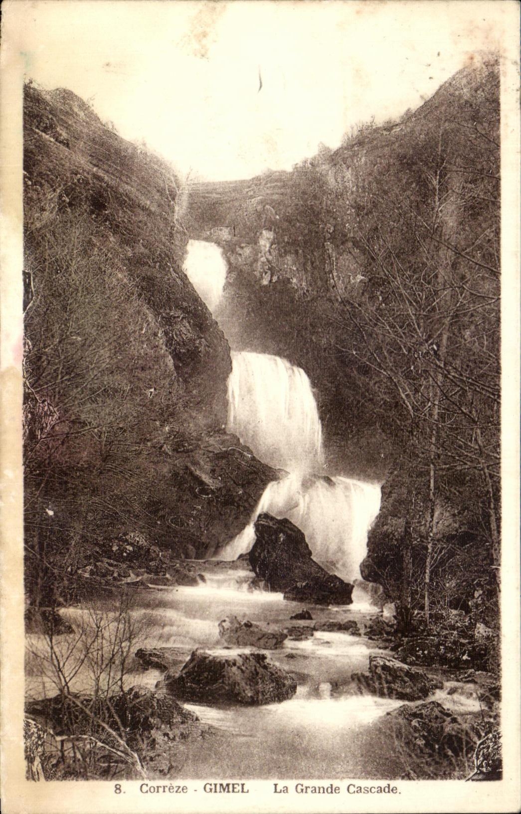 CPA Correze Gimel La Grande Cascade