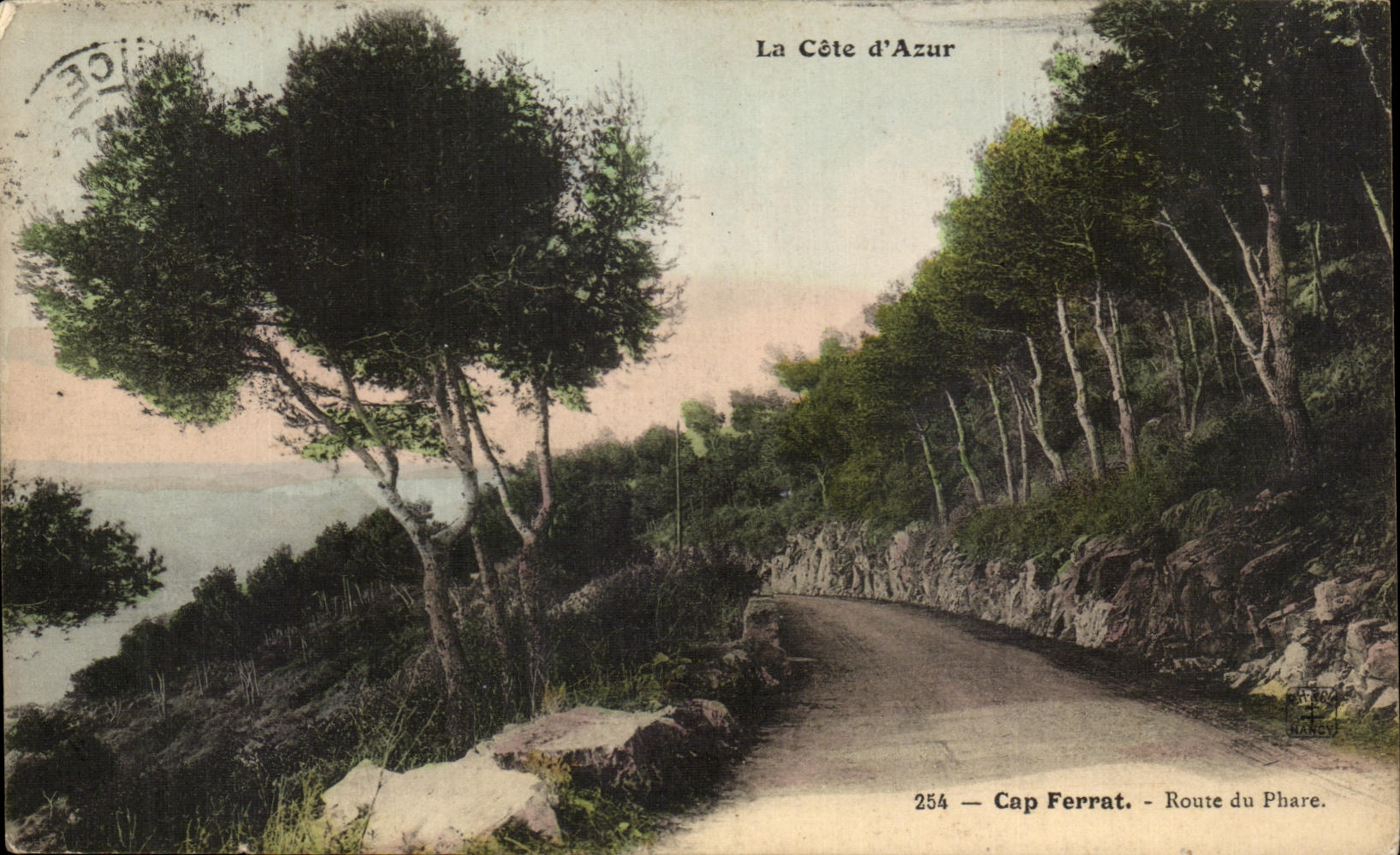 CPA Cap Ferrat Route du Phare