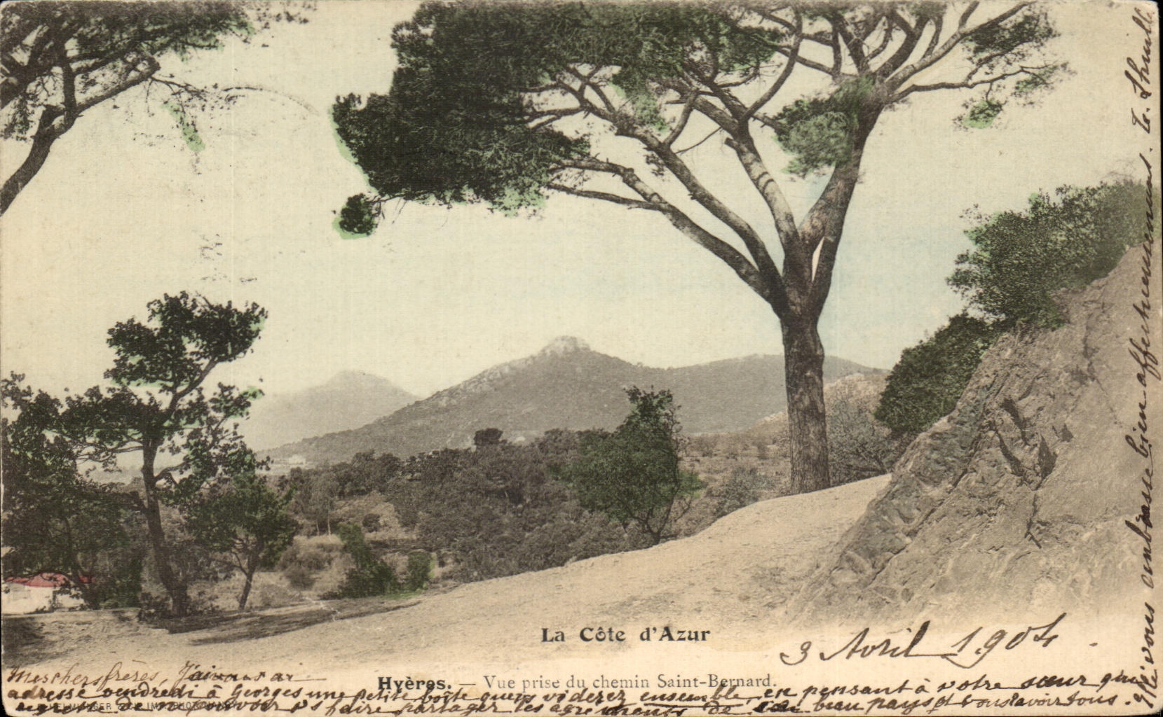 CPA La Cote d Azur Hyeres Vue prise du chemin Saint Bernard