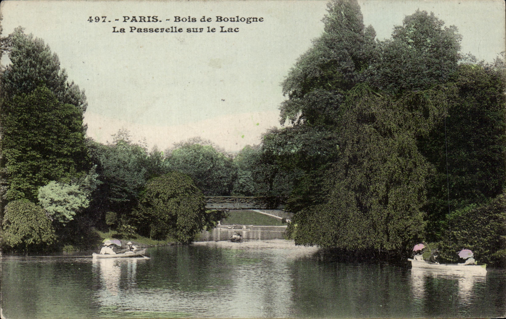 CPA Wood of Boulogne Wood the Footbridge on the Lake