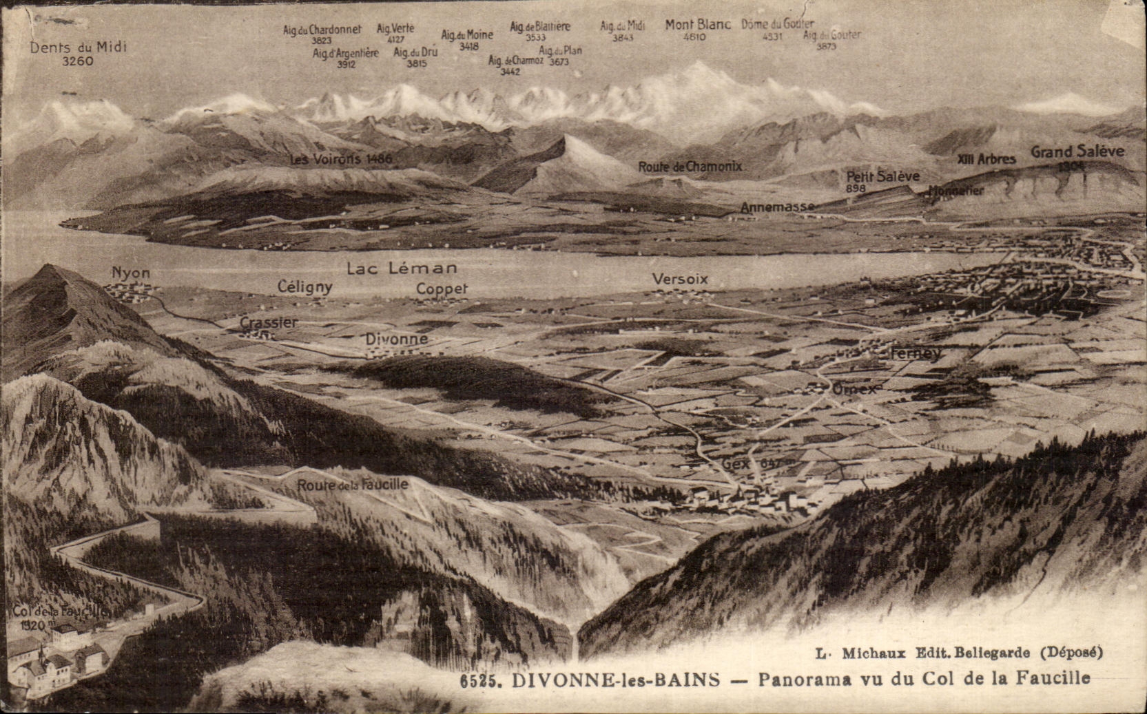 CPA Divonne les Bains Panorama seen of the Collar of the Sickle