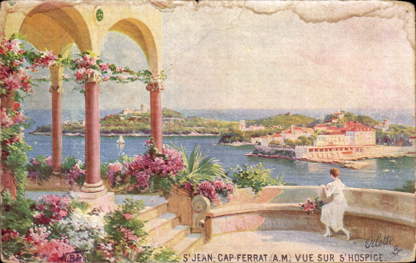 CPA St Jean Cap Ferrat Vue Sur St Hospice