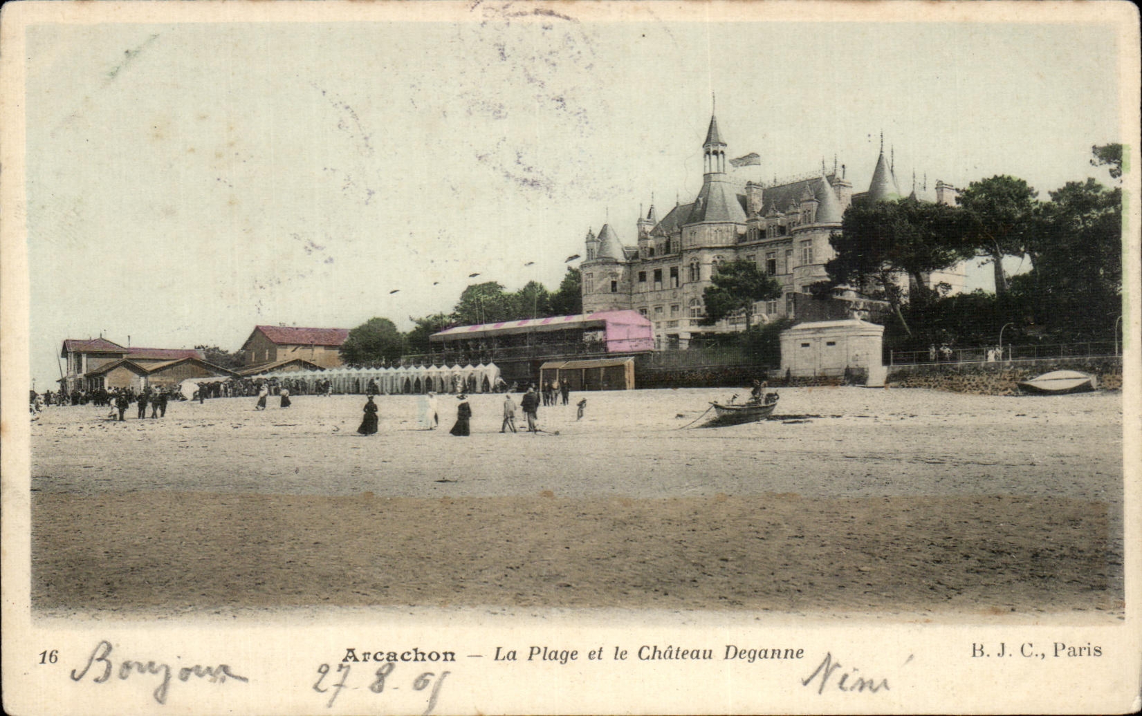 CPA Arcachon La Plage et le Chateau Deganne