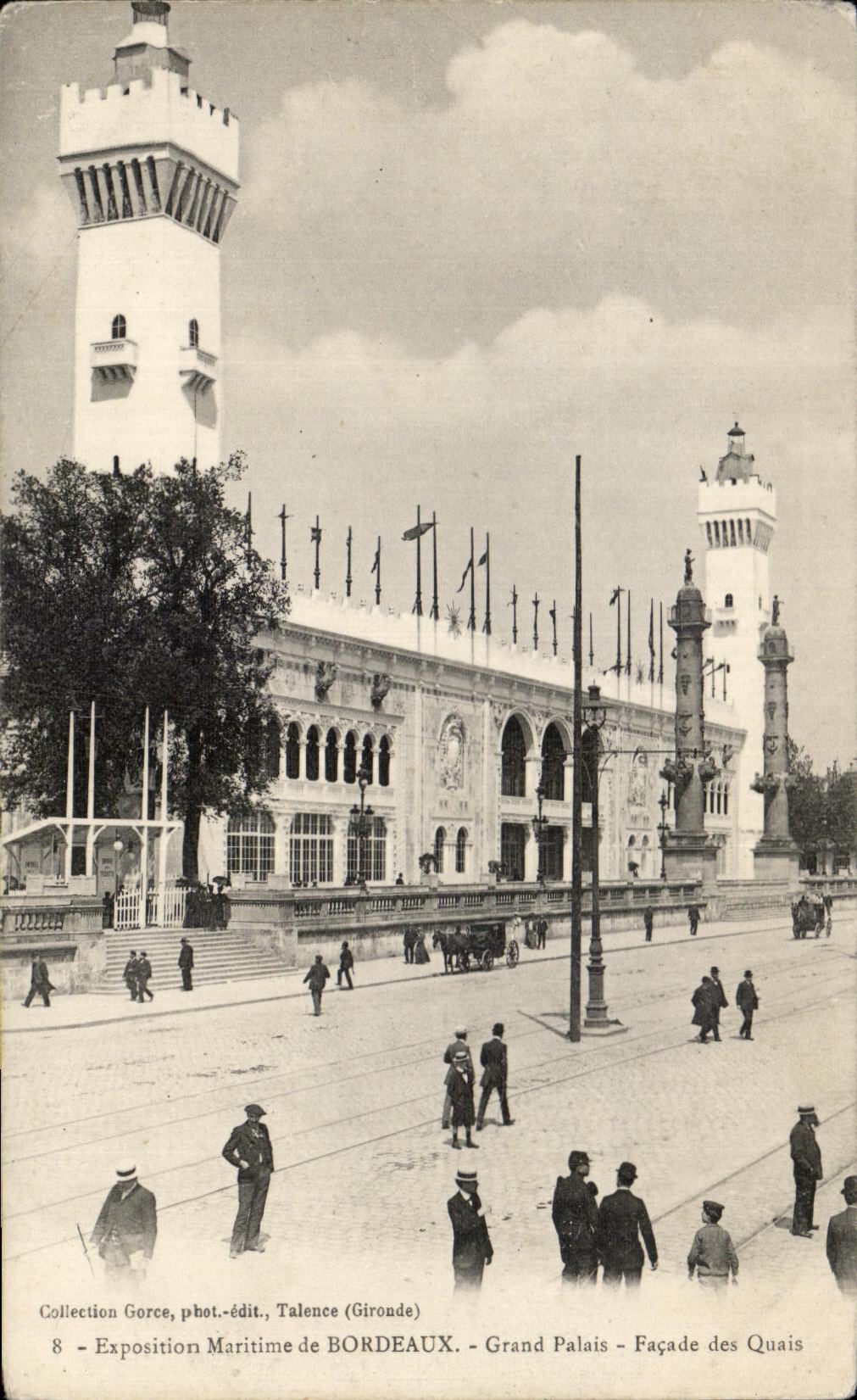 CPA Exposition Maritime de Bordeaux Grand Palais Facade des Quais