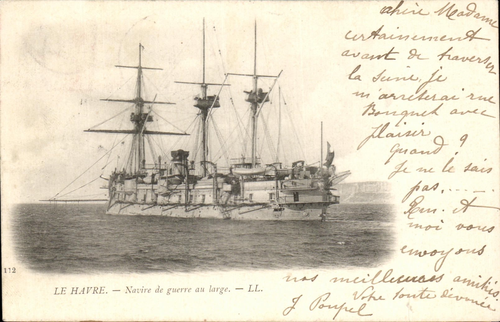 CPA Le Havre Warship to the Broad Boat