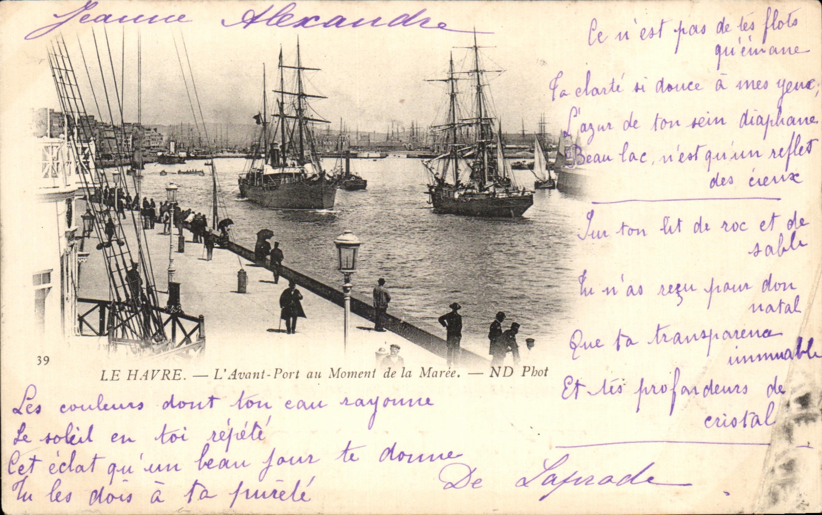 CPA Le Havre Before Port at the Time of the Tide Sailing Boats
