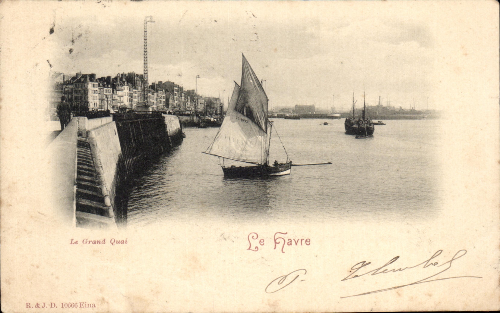 CPA Le Havre Le Grand Quai Bateau Peche
