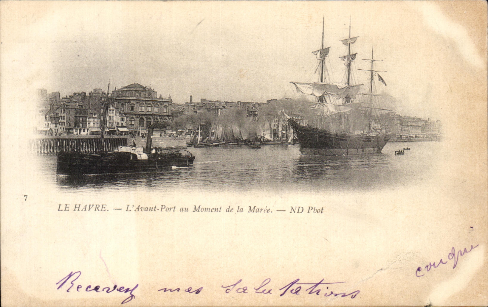 CPA Le Havre Before Port At the Time of the Tide Sailing Boat