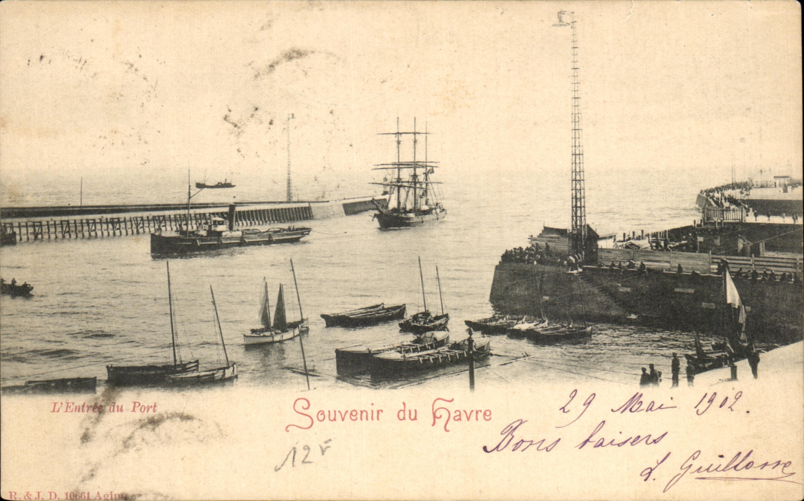 CPA Le Havre Souvenir Bateaux 