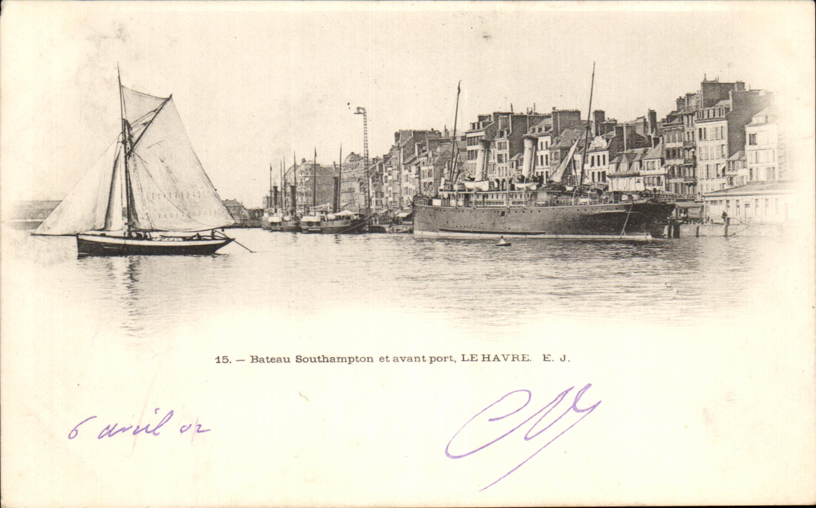 CPA Le Havre Hateau Southampton and Before Port