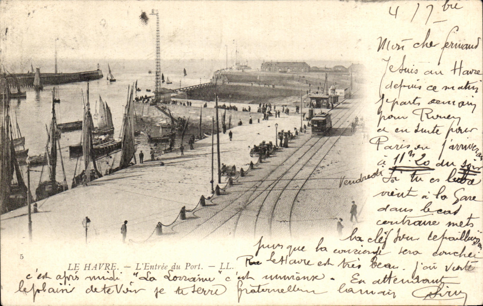 CPA Le Havre L Entree du Port