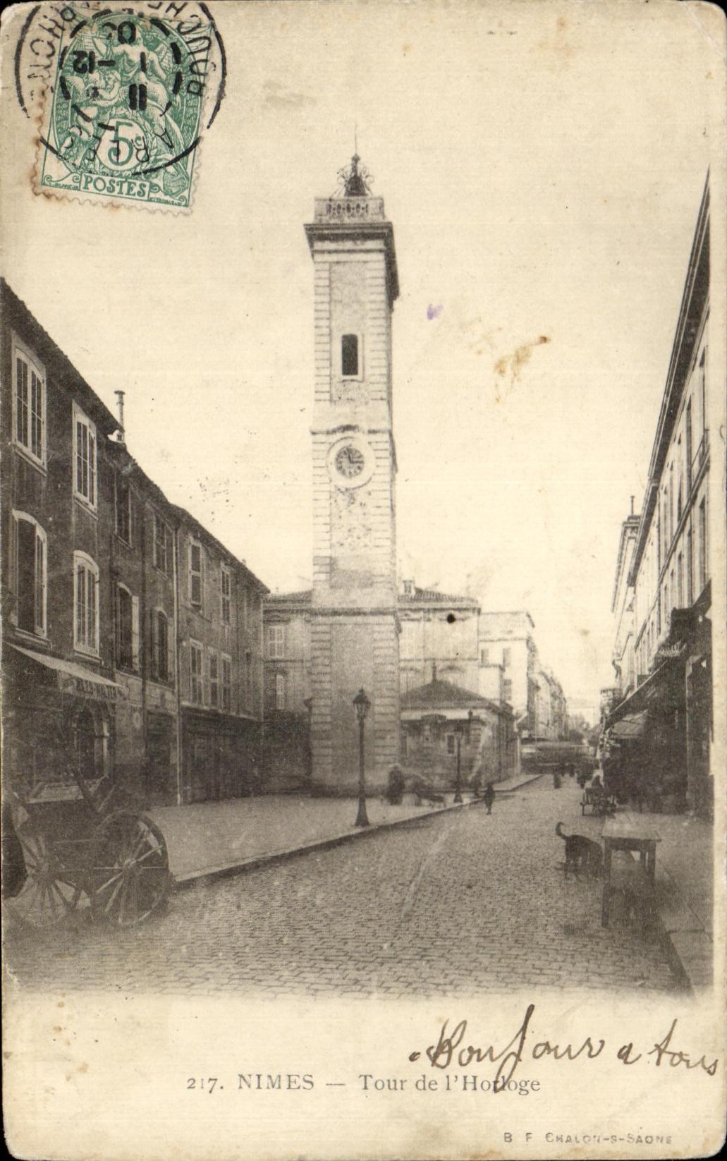 CPA Nimes Tour de L Horloge