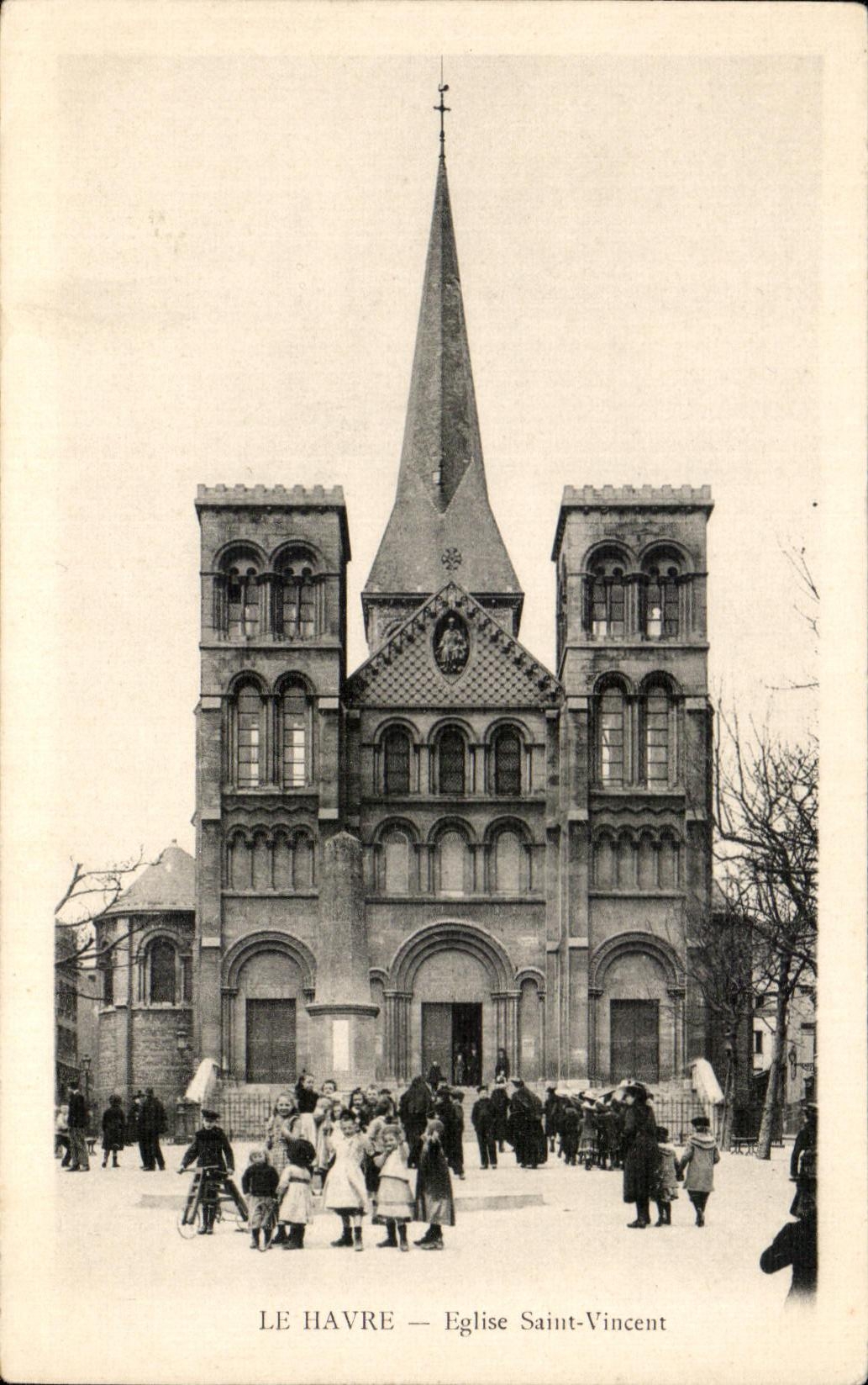 CPA Le Havre Church Saint Vincent Children