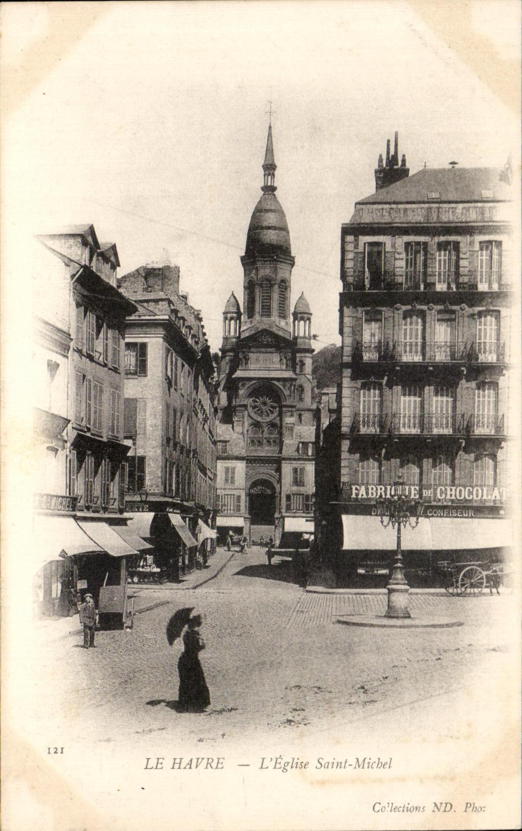 CPA Le Havre Church Sainte Michel Manufactures Chocolate