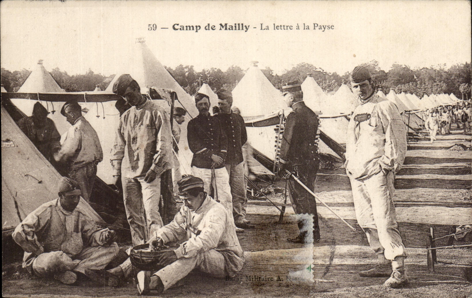 CPA Camp de Mailly La Lettre a la Payse Militaria
