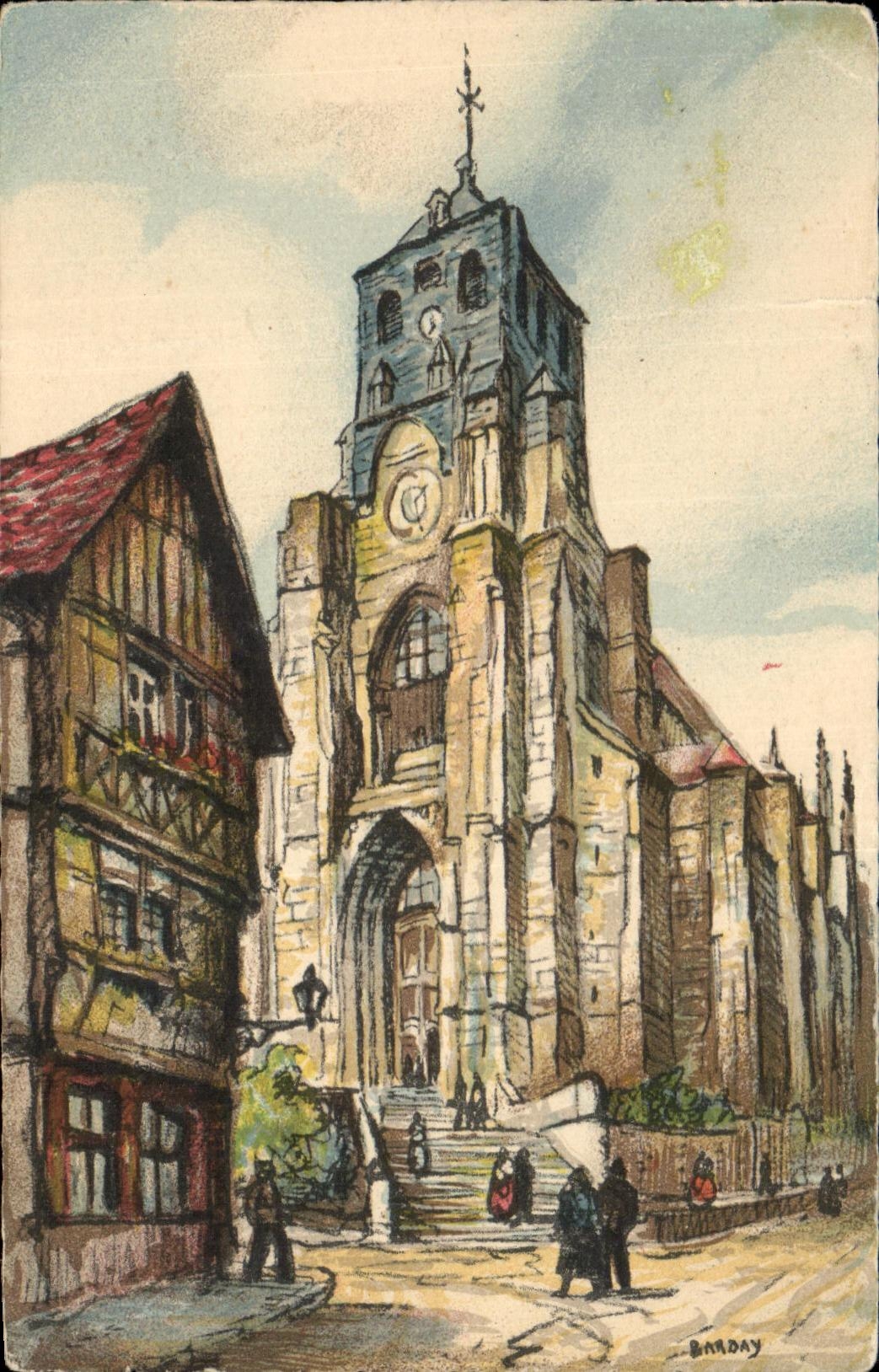 CPA Lisieux L Eglise 