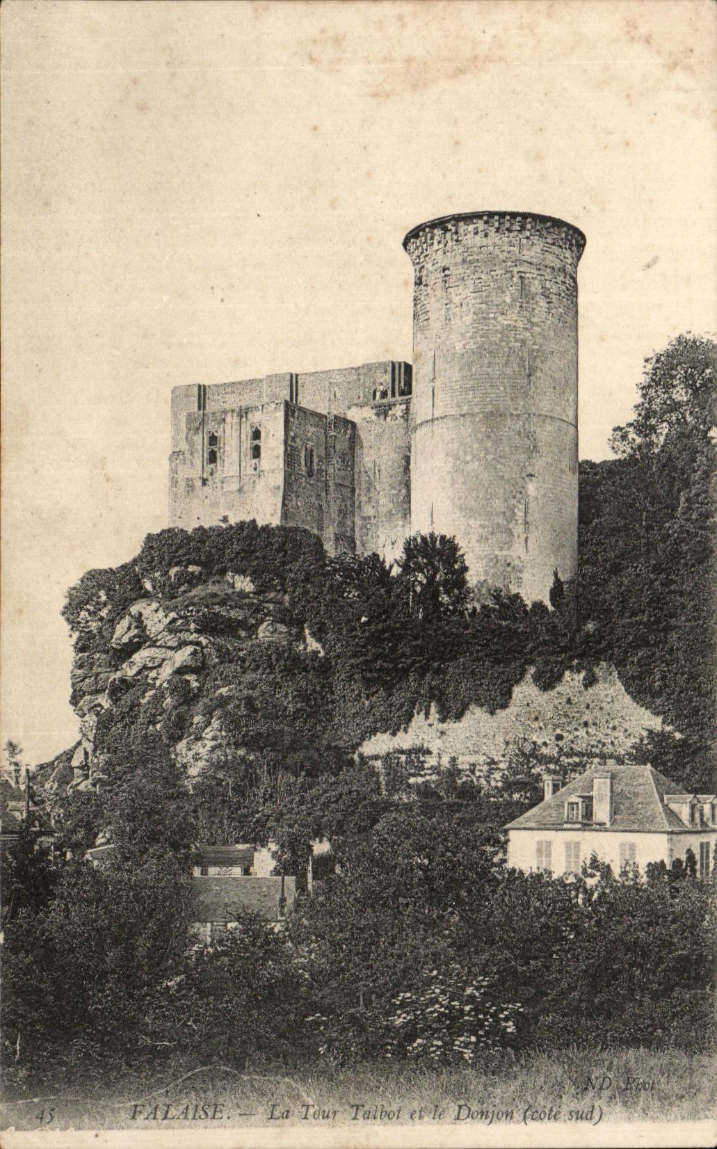 CPA Falaise La Tour Talbot et le Donjon (Cote Sud)