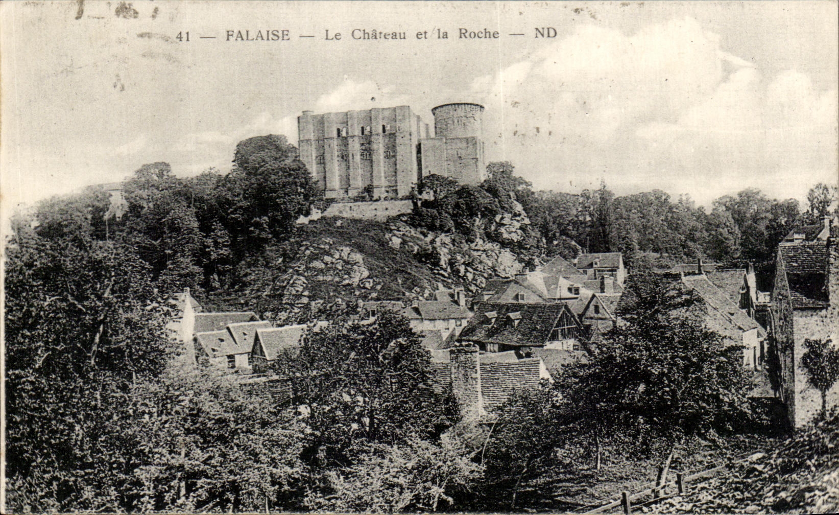CPA Falaise Le Chateau et la Roche