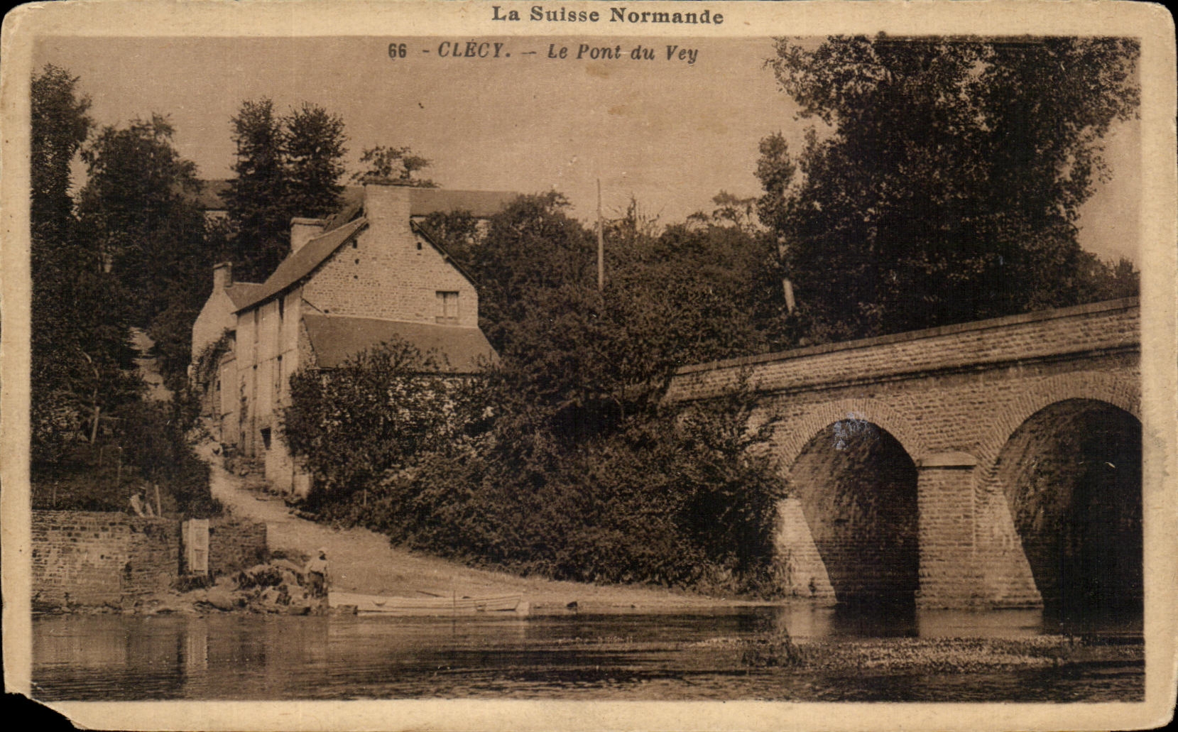 CPA Switzerland Clecy Norman the Bridge of Vey