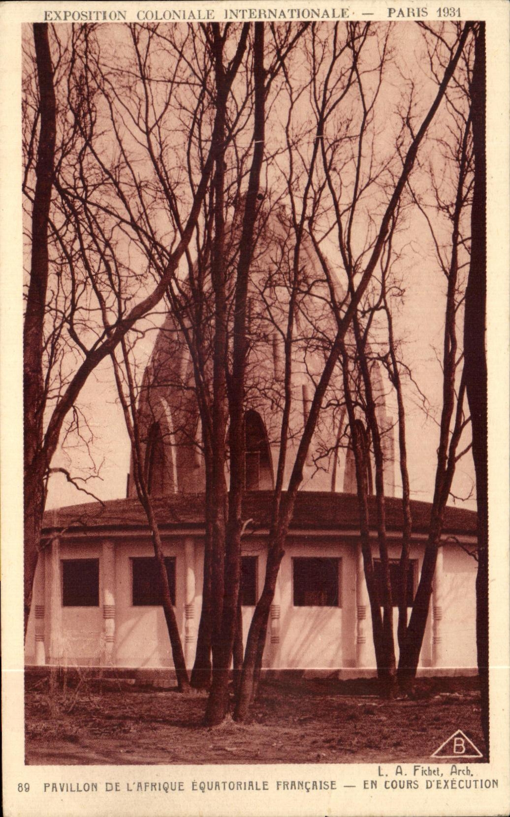 CPA Pavillon De L Afrique Equatoriale Francaise En Cours D Execution Exposition coloniale internationale 1931 Paris