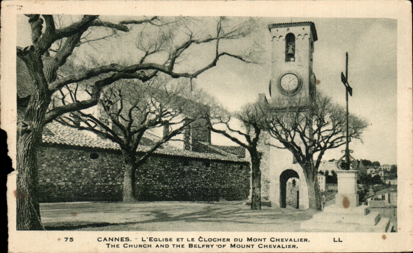 CPA Cannes Church And the Bell-tower Of the Mount Knight The Church And The Belfry Off Mount Knight