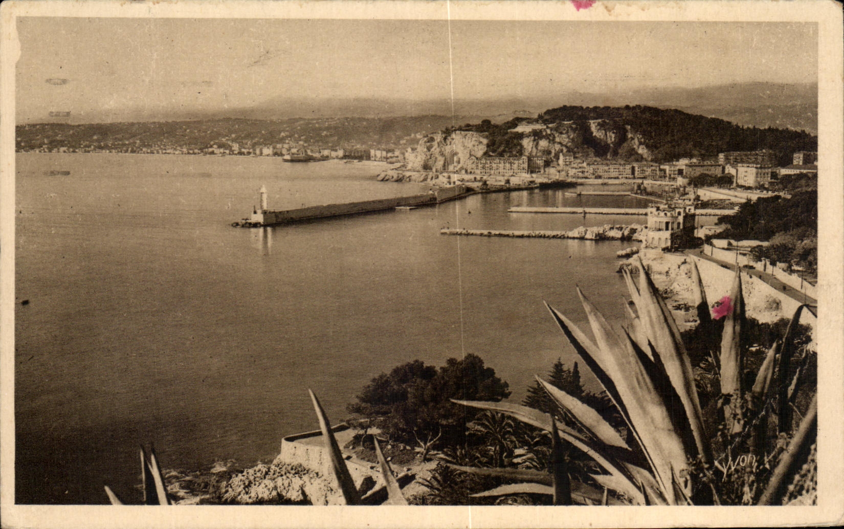 CPA Francia suave dimensiona Niza la vision azul tomada de la cornisa media