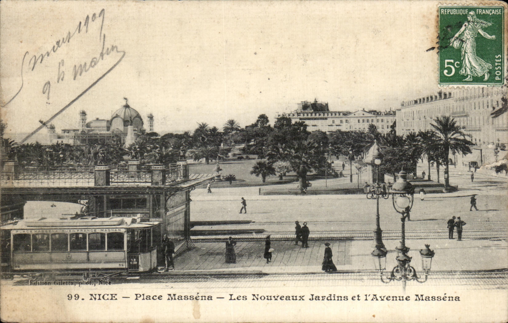 Lugares Massena de CPA Niza los nuevos jardines y avenida de I Massena