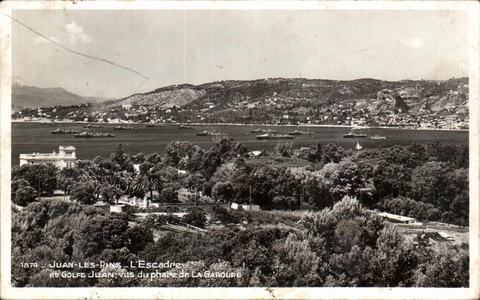 CPA Juan les Pins l Escadre et Golfe Juan vus du phare de la Garoupe