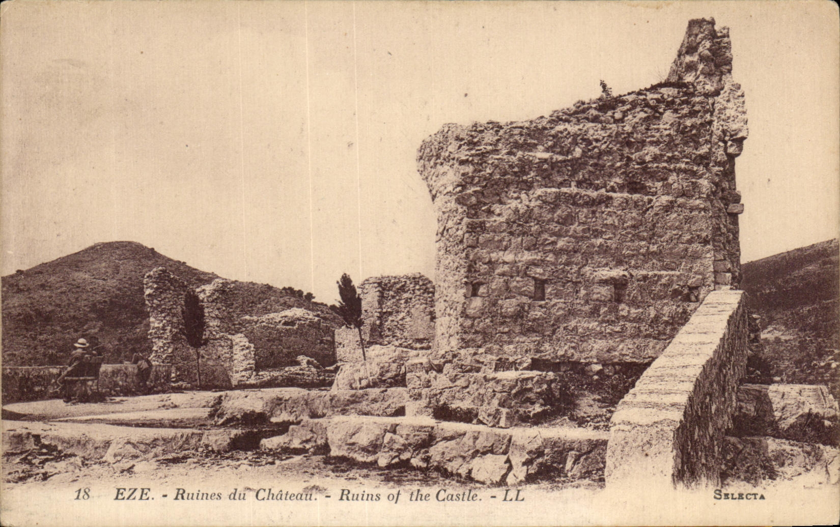 CPA Eze Ruines du Chateau Ruins of the Castle