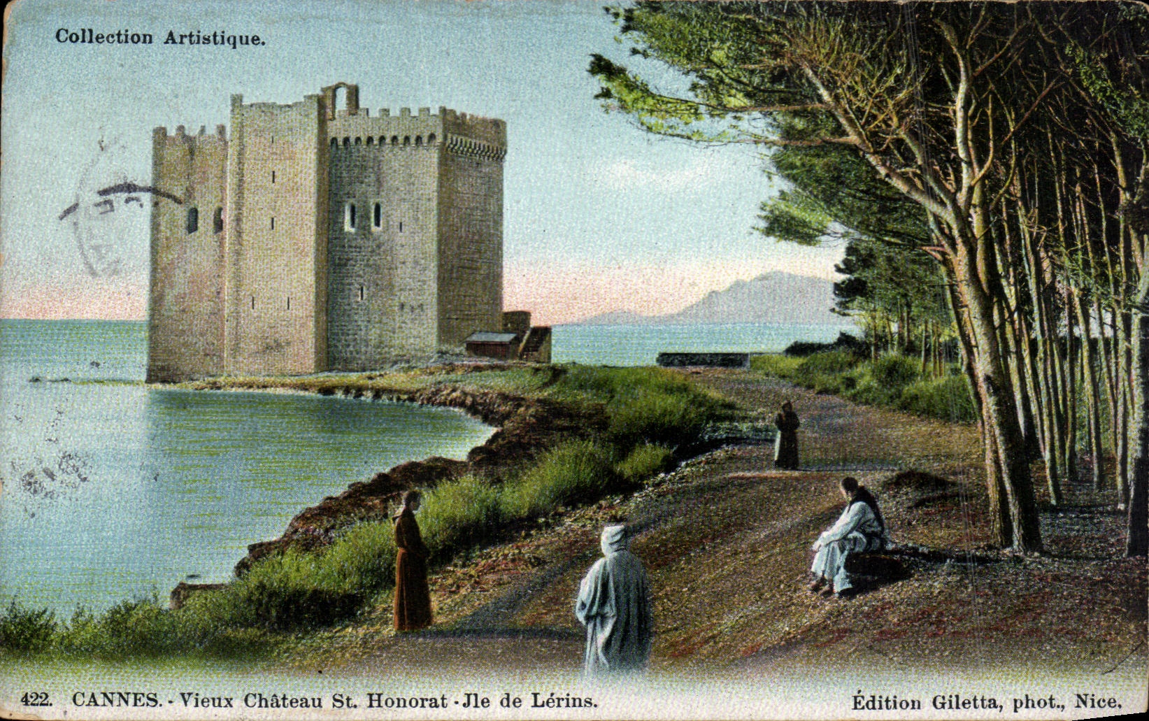 CPA Cannes Old Castle St Honorat island of Lerins