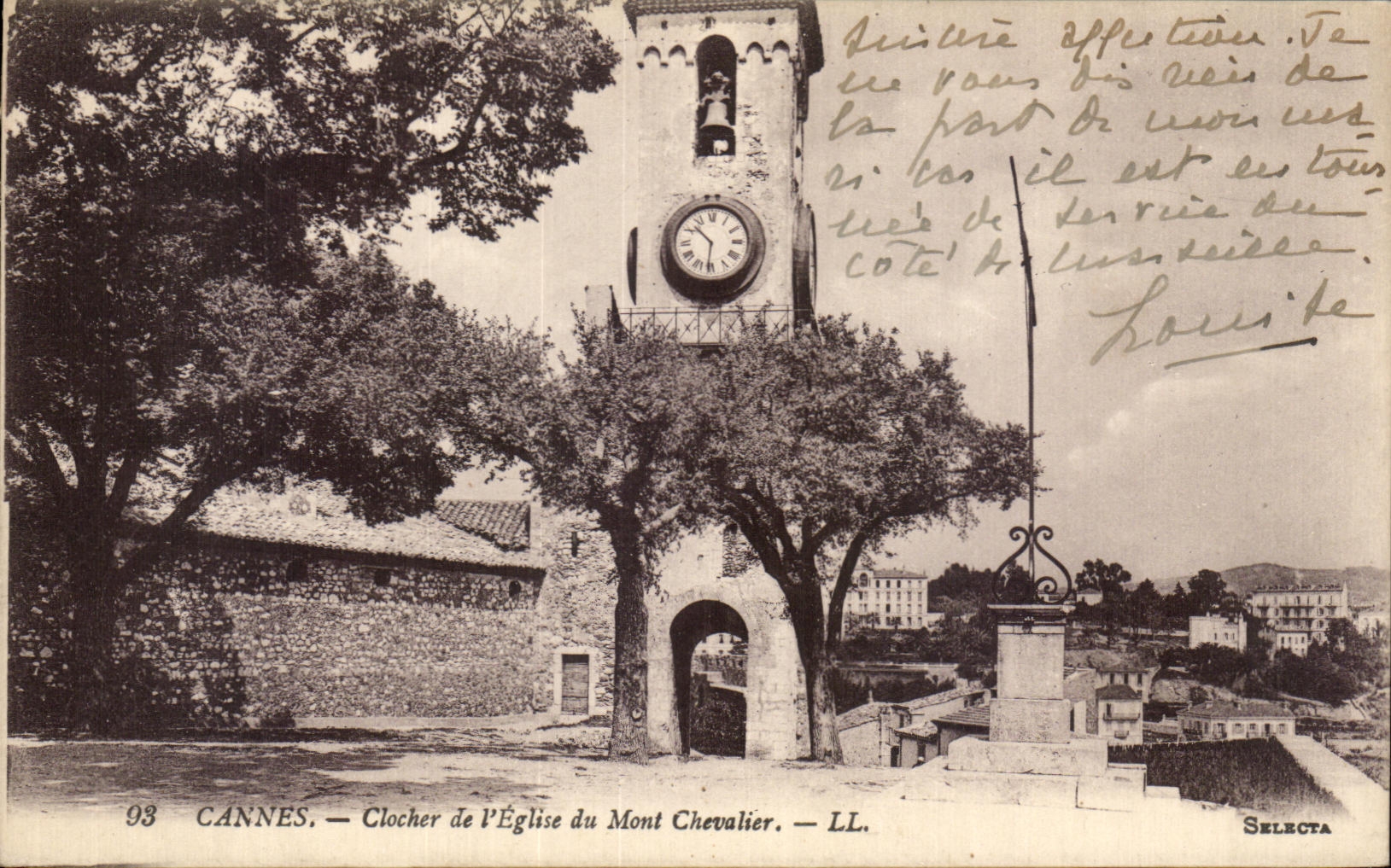 CPA Cannes Bell-tower of Church of the Mount Knight