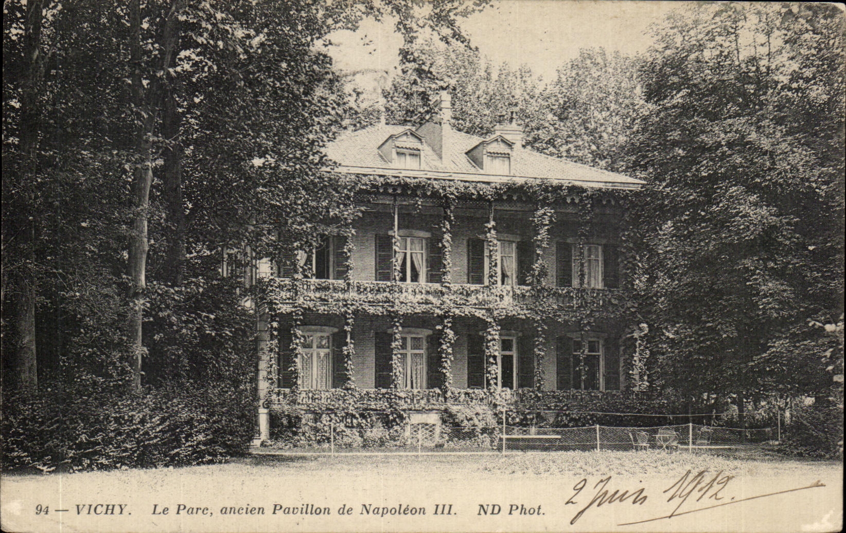 CPA Vichy the Park old House of Napoleon III