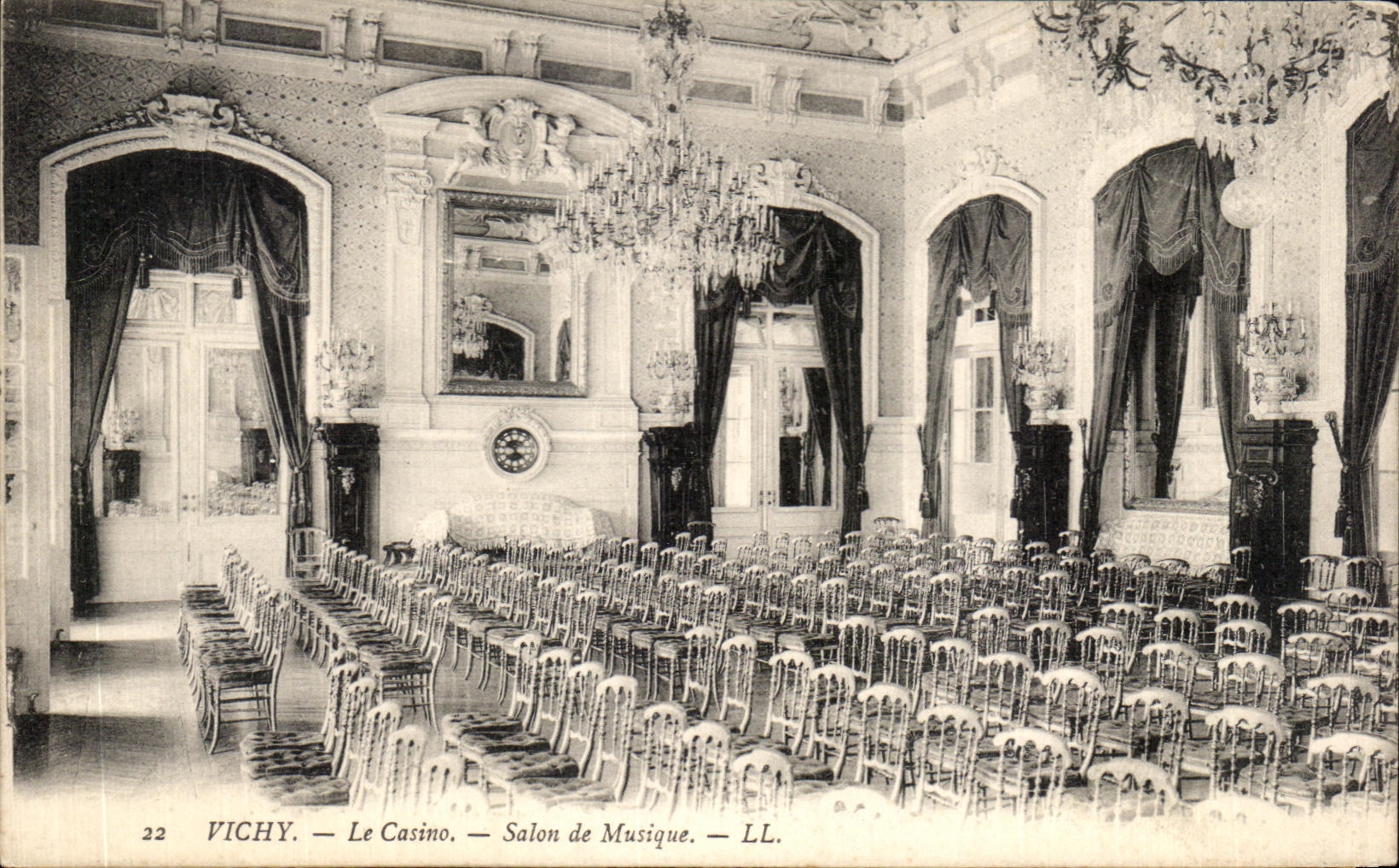 CPA Vichy the Casino Living room of Music